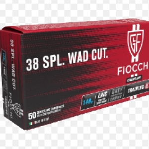 Fiocchi .38 SPL.Wad Cut.148gr